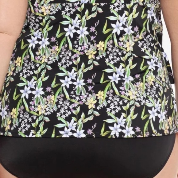 SWIM SOLUTIONS Multi Color Full Ruffled Prairie Dance One Piece Swimsuit - Picture 6 of 10